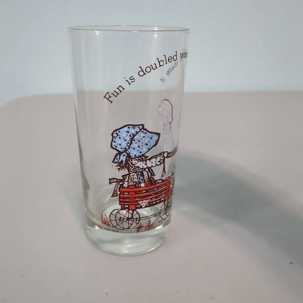 Vintage Glass Holly Hobbie 